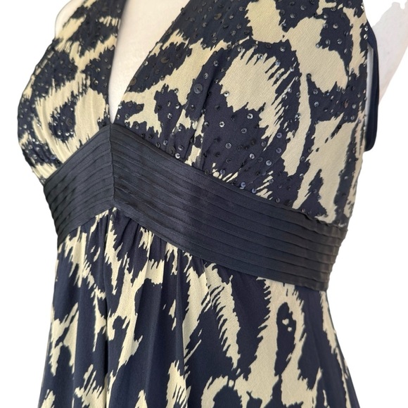 BCBGMaxAzria Navy and White Maxi Dress - Picture 7 of 12